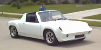 White Porsche 916, front three-quarter view with flared fenders and Fuchs wheels