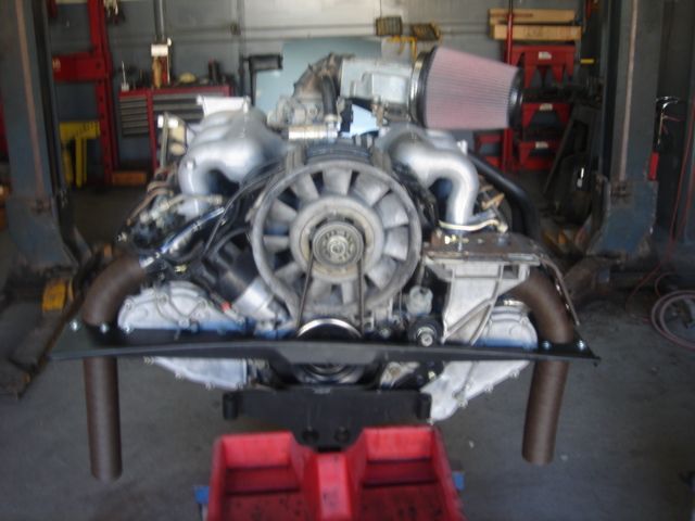 Porsche 3.2 liter six-cylinder engine, front view