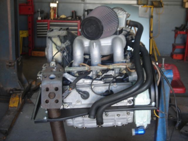 Porsche 3.2 liter six-cylinder engine, left side view