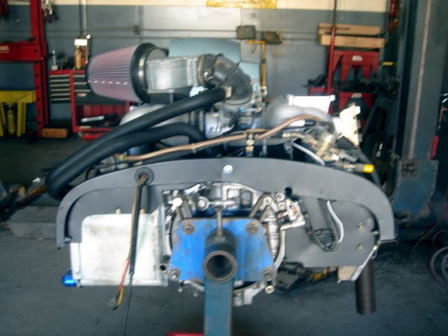 Porsche 3.2 liter six-cylinder engine, rear view